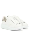 Alexander Mcqueen Oversized Contrast Heel Counter Sneakers In White
