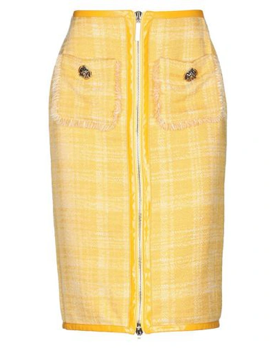 Elisabetta Franchi Midi Skirts In Yellow
