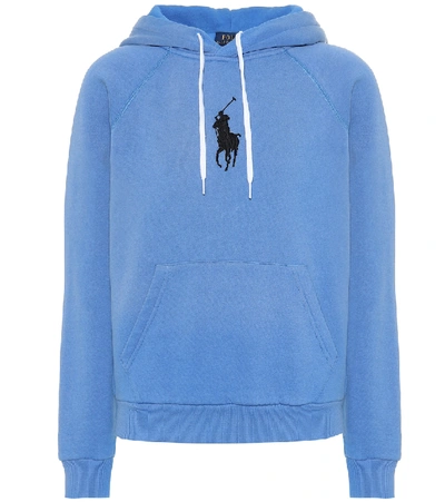 Polo Ralph Lauren Cotton-blend Jersey Hoodie In Blue