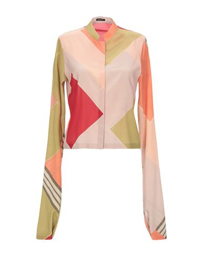 Walter Voulaz Patterned Shirts & Blouses In Pastel Pink