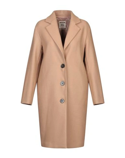 Semicouture Coats In Camel