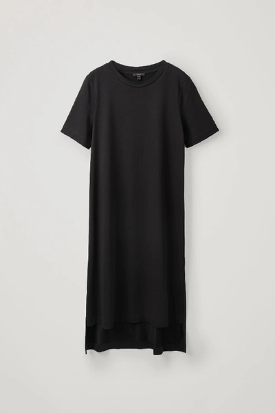 Cos Jersey T-shirt Dress In Black