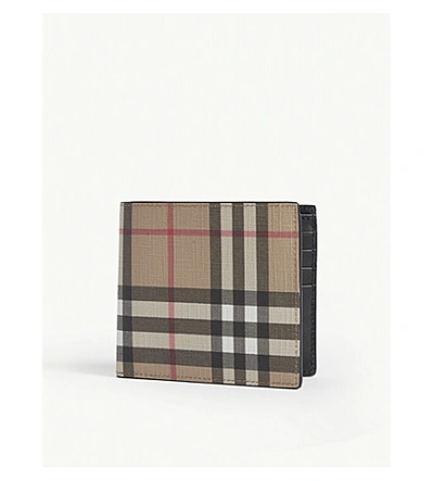 Burberry Vintage Check Leather Wallet In Archive Beige