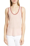 RAG & BONE MOLLY TIPPED SLUB LINEN TANK,W294C65JE