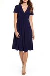 ANNE KLEIN MATTE JERSEY FIT & FLARE DRESS,10722192