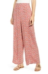 BAND OF GYPSIES SUNFLOWER FLORAL PRINT PANTS,W1850918
