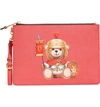 MOSCHINO GLADIATOR TEDDY POUCH - RED,A842982101115