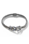 JOHN HARDY EXTRA SMALL ASLI CLASSIC CHAIN PAVÉ SAPPHIRE BRACELET,BBS902404BSPXS