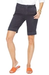 Nydj Tummy-control Cuffed Bermuda Shorts In Black1