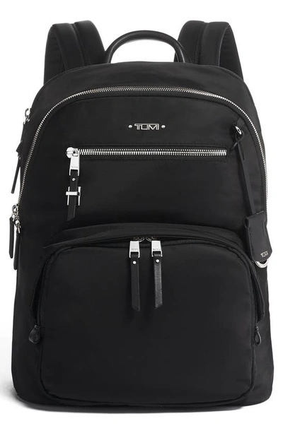 Tumi Voyageur Hilden Nylon Backpack In Black W/ Silver Hardware