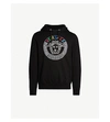 Versace Medusa Head And Rainbow Logo-embroidered Hoodie In Nero