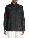 VALENTINO Caban Butterfly Embroidery Cargo Shirt