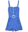 STAUD Pomelo Playsuit in Blueberry Crudite