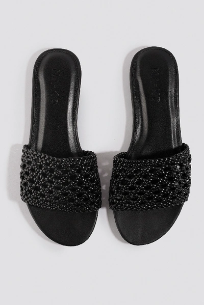 Na-kd Braided Slip In Sandals Black