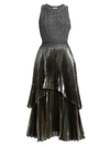ALTUZARRA Mishka Pleated Knit Midi Dress