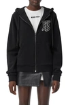 Burberry Aubree Monogram Motif Hoodie In Black