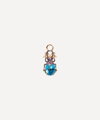 ANNOUSHKA 18CT ROSE GOLD MYTHOLOGY TOPAZ BEETLE SINGLE EARRING DROP,000628846