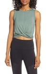 Alo Yoga Cover Tank In Moss