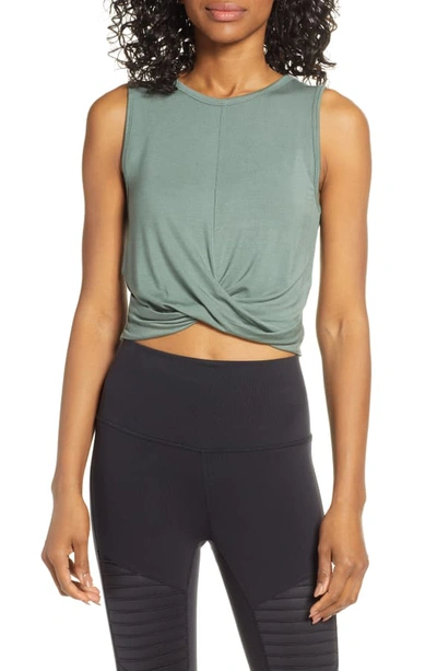 Alo Yoga Cover Tank In Moss