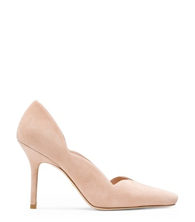 Stuart Weitzman The Alva 95 Pump In Adobe Beige Suede