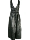 PROENZA SCHOULER GLOSSY LEATHER BELTED DRESS