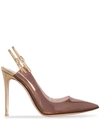 GIANVITO ROSSI DOUBLE SLINGBACK 105MM PUMPS