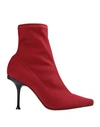 Sergio Rossi Ankle Boots A81762 Elastane  Polyamide Red In Maroon