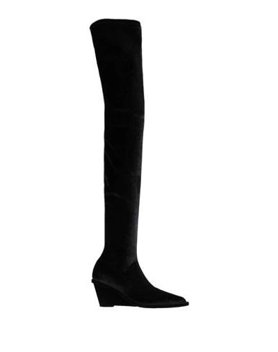 Mm6 Maison Margiela Knee Boots In Black