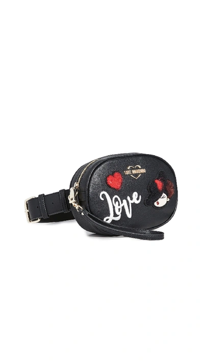 Moschino Belt Bag In Nero