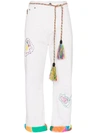 MIRA MIKATI EMBROIDERED STRAIGHT-LEG JEANS