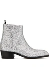 GIUSEPPE ZANOTTI GLITTER ANKLE BOOTS