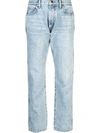 Khaite Kerrie Mid-rise Straight-leg Jeans In Blue