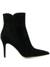 Shop Gianvito Rossi Pointed Ankle Boots In Black