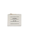 THOM BROWNE LABEL PRINT COLOURBLOCK LEATHER COIN BIFOLD WALLET