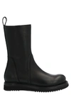 RICK OWENS RICK OWENS PEBBLED ZIPPED ANKLE BOOTS