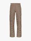 DELADA DELADA CHECK STRAIGHT-LEG TROUSERS,DM6TR1BROWNCHECK13868454