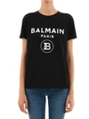 BALMAIN T-SHIRT LOGO BLACK,10985007