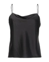 Alice And Olivia Harmon Womens Satin Drapey Blouse In Black
