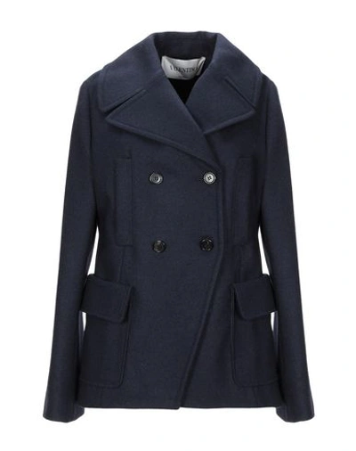 Valentino Coat In Dark Blue