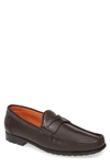 Santoni Ascott Penny Loafer In Brown