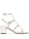 VALENTINO GARAVANI VALENTINO VALENTINO GARAVANI ROCKSTUD 60MM SANDALS - 白色