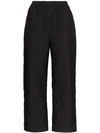 CECILIE BAHNSEN TEXTURED FLORAL CROPPED TROUSERS