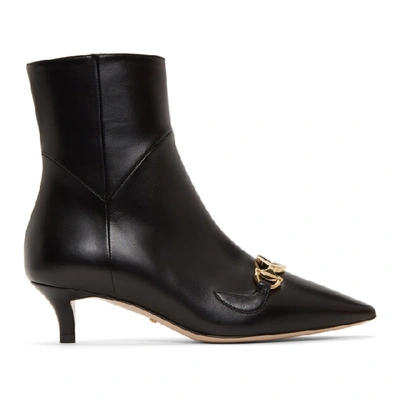 Gucci Zumi Leather Ankle Boot In Black