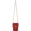 GUCCI GUCCI RED MINI GG MARMONT BUCKET BAG