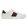 Gucci Sneakers Rubber Sole Contrasting Heel Tab In 9071 White