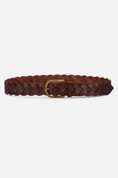 Ami Alexandre Mattiussi Braided Belt In Brown