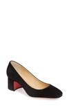 CHRISTIAN LOUBOUTIN SQUARE TOE PUMP,3191435