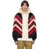 Gucci Men's Chevron Jersey Track Jacket W/ Logo In Black