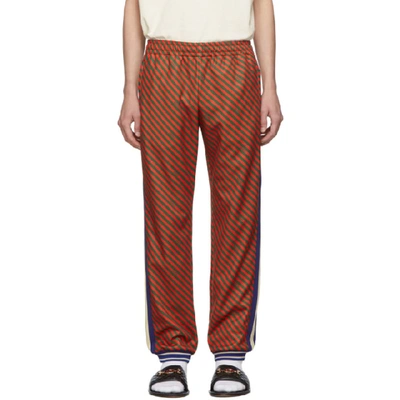 Gucci Loose Striped Jogging Trouser In Red