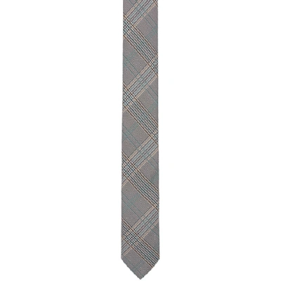 Hugo Boss Boss 灰色格纹领带